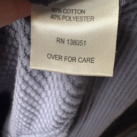 Marsh River Nightshadow Blue Waffle Knit Cowl Neck Pullover Top Size L - Picture 5 of 7